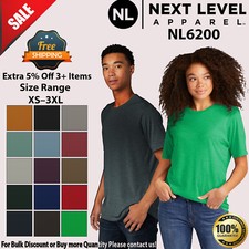 Next Level Unisex Short Sleeve Poly/Cotton Crew Neck Stylish T-Shirt 6200