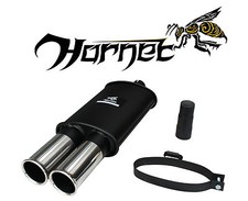 Hornet Adaptable Exhaust Sports Backbox - Twin 3" Round Stainless Steel Tailpipe
