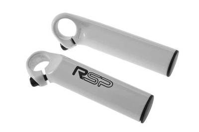 Rsp kurzes Profil Legierung Fahrrad Lenker Stangenenden glänzend weiß übergroß 28,6 mm