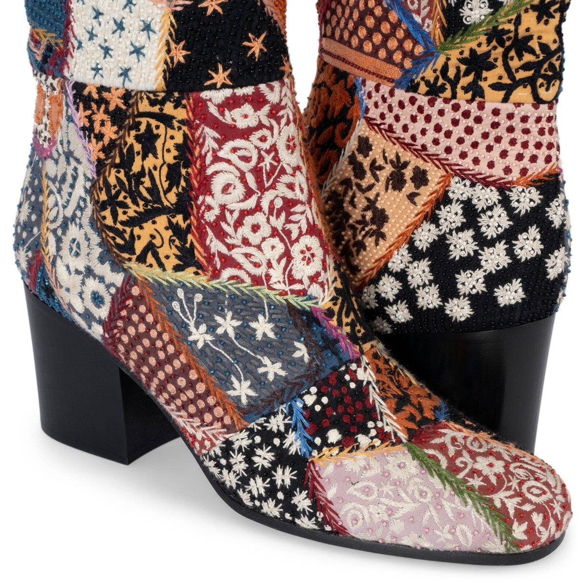 70907 auth CHRISTIAN DIOR multi 2018 DIORAGE PATCHWORK Boots
