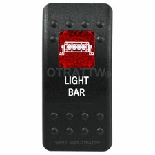 OTRATTW Carling Technologies Contura II Rocker Switch, LIGHT BAR, RED LENS