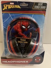 Marvel Spiderman Headphones Parental Volume Control New In Box eKids Stereo NEW