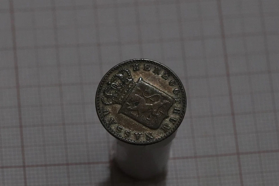 🧭 🇩🇪 Germany NASSAU 6 KREUZER 1832 SILVER B73 #7134 - Image 2 of 2