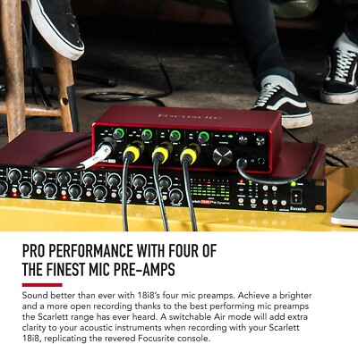 Focusrite Scarlett 18i8 3rd Gen USB Audio Interface - 4 Mic Pres