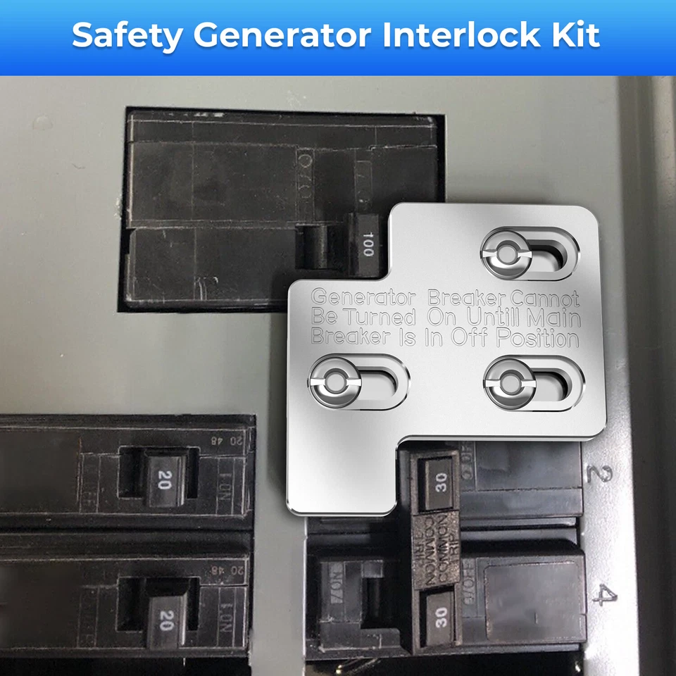 Generator Interlock Kit For Square D QO & Homeline 100 Amp Panel Aluminum - Image 2 of 4
