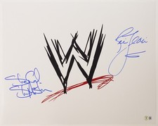 Stone Cold Steve Austin & Ric Flair Signed 16x20 Photo BAS COA WWE WWF Picture 1