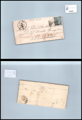 Postal history Kingdom VEII from Solero to Milan Saxon 23