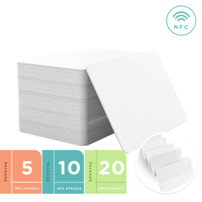 NFC Blank Cards NTAG215 Cards TagMo Amiibo Compatible (5pk, 10pk, 20pk)