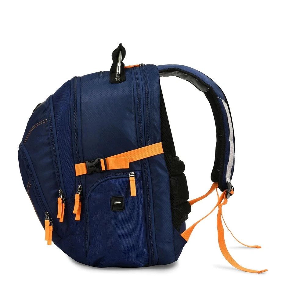 Mochila de equipaje Traveler's Choice Hollin's Trek de 19 pulgadas, azul marino Foto 3 de 4