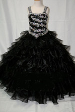 Pre-Teens Girl Pageant Dress Floor Length with Ruffles Skirt
