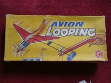 Jouet ancien tôle - Avion Looping -marque CHR -1950 France avec boite