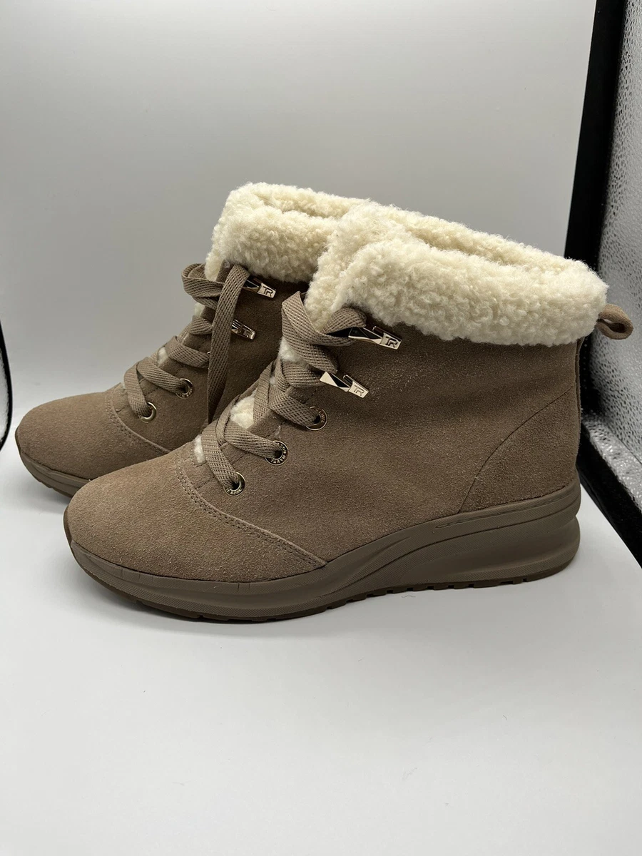 Taryn Rose Women s Zahara Tan Grey Ankle Boot Size 8.5b Faux