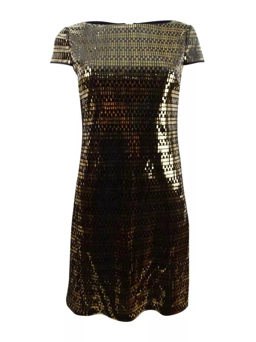 Vince camuto gold sequin cheap dress
