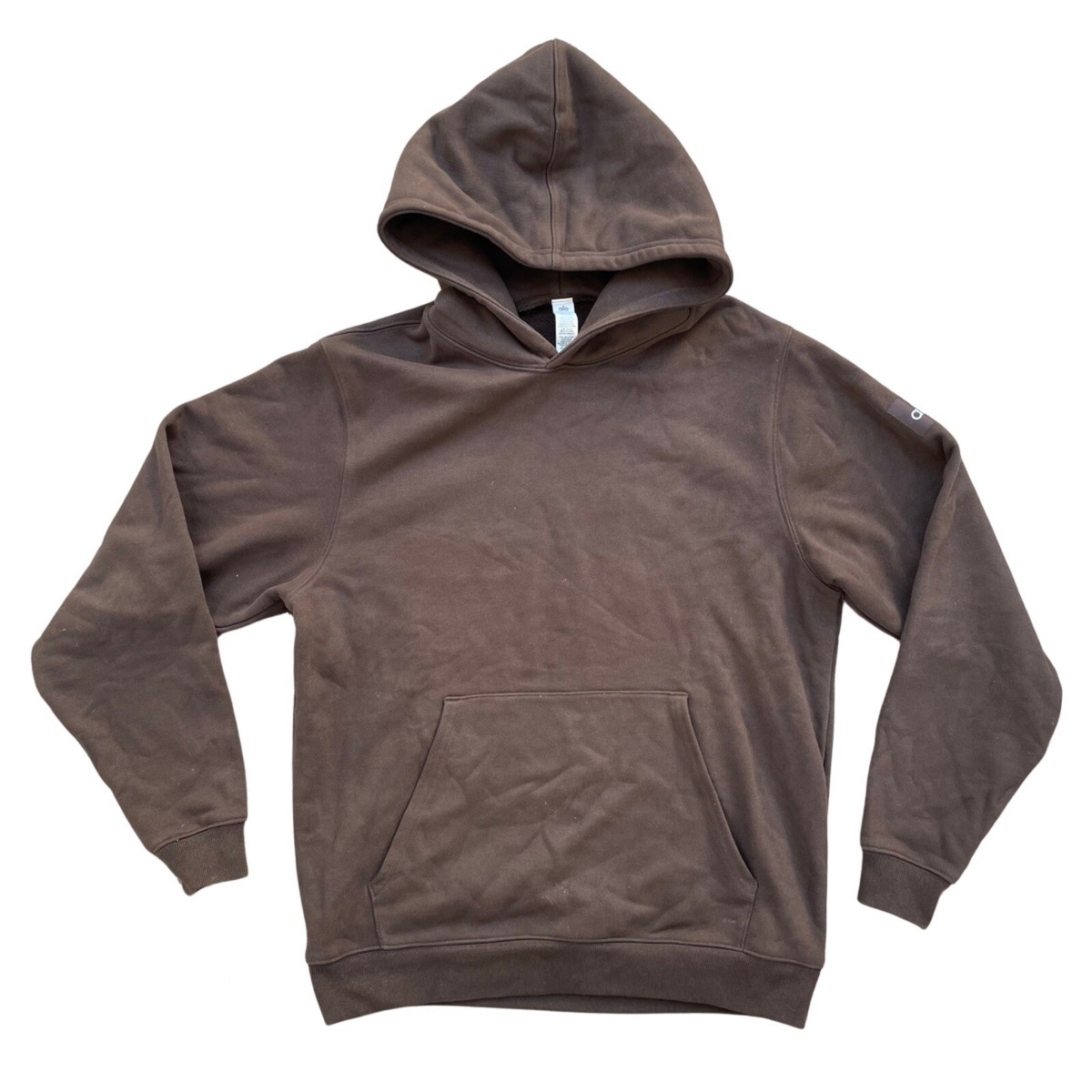 関税負担なし◆ALO Yoga◆Renown Heavy Weight フーディー ロゴ ALO Yoga Men's Renown Heavy Weight Hoodie Size XXS Brown