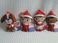 4 x The Elf on the Shelf Mini Clip Plushee Pals - 2 x Boy  Girl  Saint Bernard