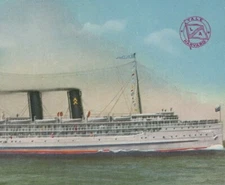 SS Yale Steamship Los Angeles Steamship Co SS Harvard sister ship postcard F835