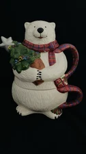 Pfaltzgraff Snow Bear Christmas Tea For One Perennials 3 piece tea pot/mug