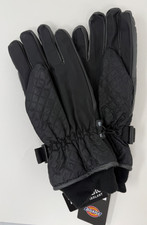 DICKIES L/XL COLD WEATHER SKI QUILTED THINSULATE WINTER GLOVES - BLACK