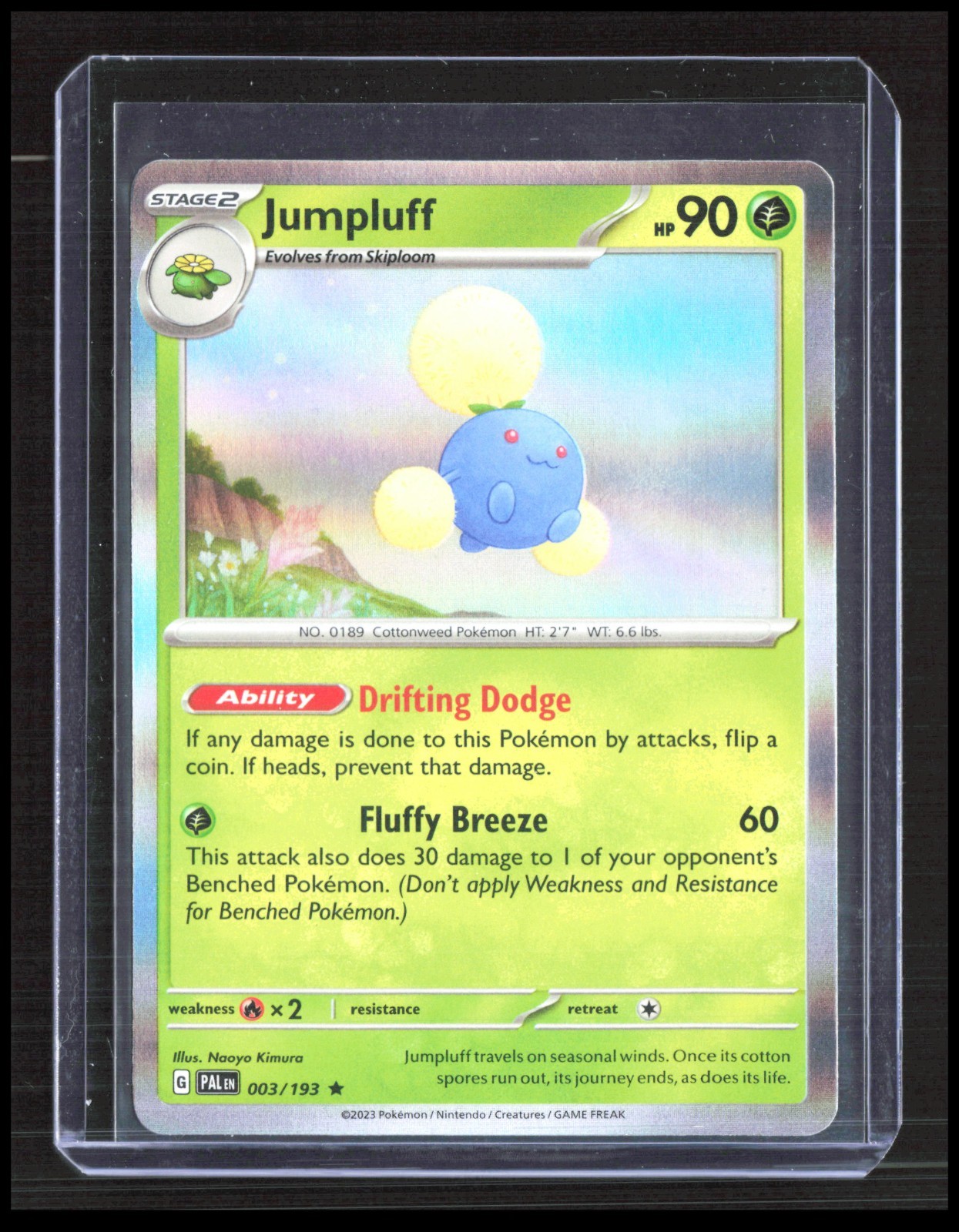 Jumpluff 003/193 SV02: Paldea Evolved Rare Holo Pokemon TCG CB-2-3-D-12