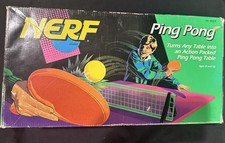 Vintage 1992 KENNER NERF Ping Pong Table Game Complete Balls Extra Paddles! VTG