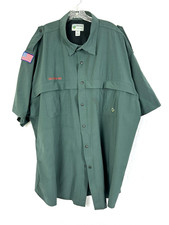 Boy Scouts Of America Venturing Uniform Shirt BSA Adult Men 4X Green Nylon Camp