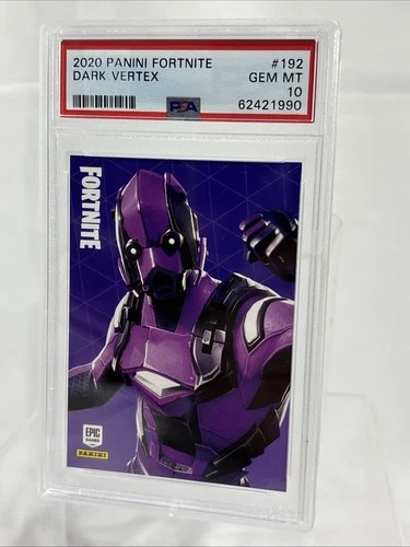 USA Print - 2020 Panini Fortnite Series 2 Dark Vertex Base #192 - PSA 10