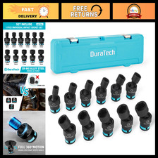11-piece 38 Drive Impact Swivel Socket Set Metric Wobble Sockets Cr-mo Steel