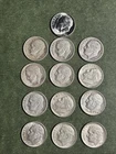 13 different 90% Silver Roosevelt dimes 46-s - 64-D