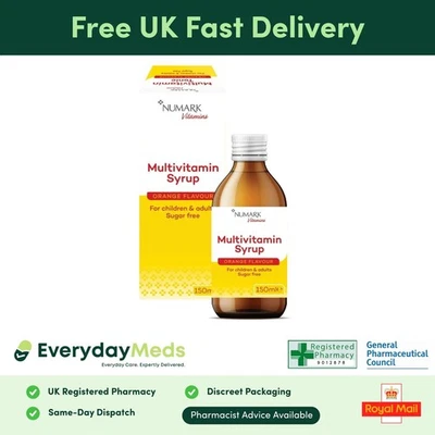 EVERYDAYMEDS Numark Multivitamin Syrup 150ml | Energy & Recovery Tonic | Metatone Alternative