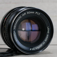 Konica Hexanon AR 50mm F/1.7 SLR Film Camera Lens GOOD 