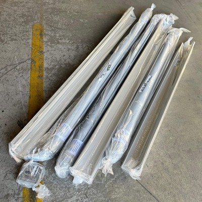 HUNTER DOUGLAS 6PC Window Curtain PACPDRS084 59 x 77 L Light Grey