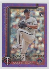 2025 Topps Chrome Logofractor Edition Purple Refractor 90/250 Zebby Matthews qf6