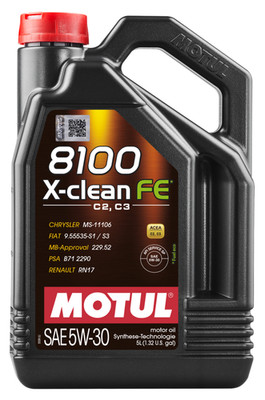 Motul 8100 X-clean FE 5W30 MB 229.52 Renault RN17 PSA FIAT Chrysler 5Liter