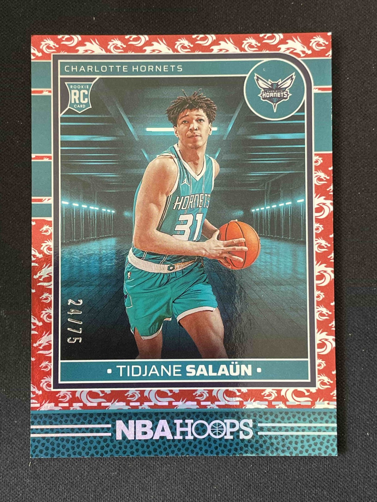 Tidjane Salaun 2024-25 Panini Hoops NBA Hoops RC Dragon Year 24/75 #236
