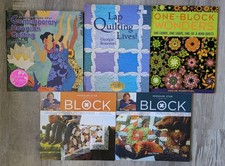 Lot Of 5 Quilting Books Pattern Softcover Block Idea Books