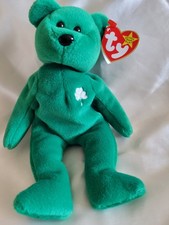 Two-Piece Vintage Ty Beanie Babies: Erin the Bear and Wallace the Bear