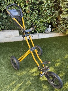 Sun Mountain Speed Cart V1 Deluxe Push 3 Wheel Golf Trolley Good Condition