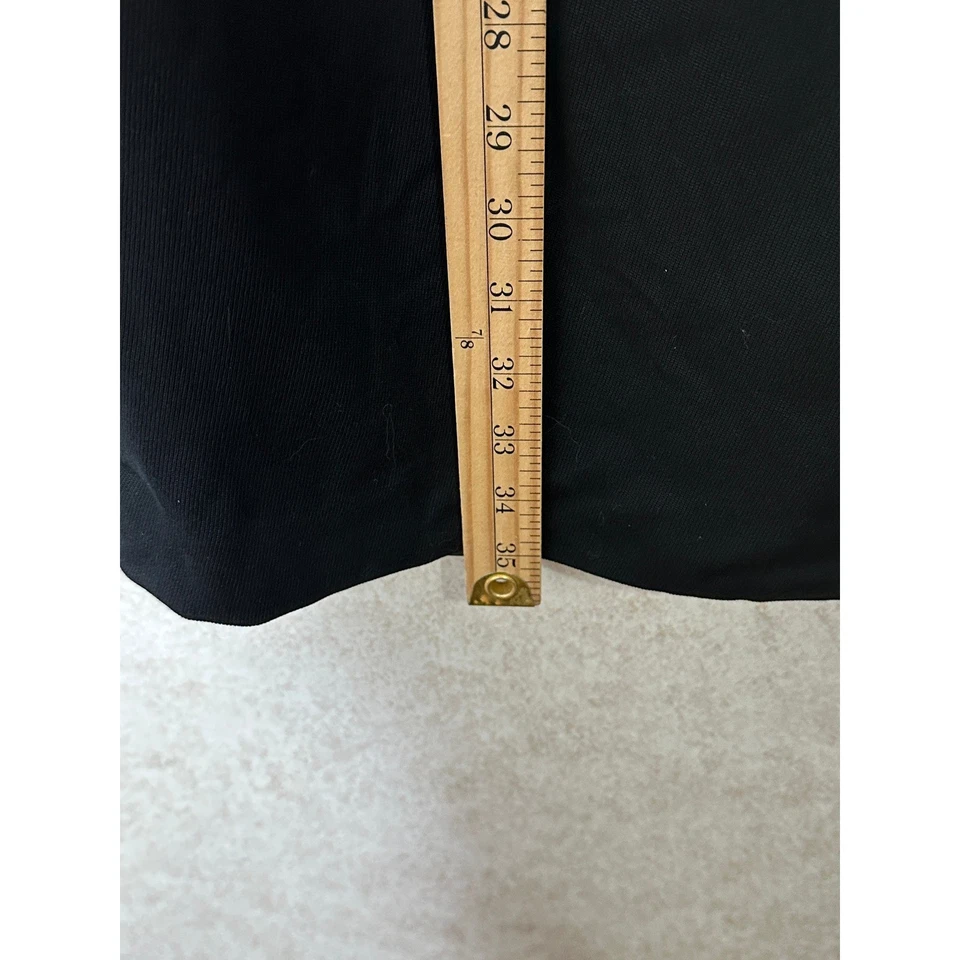 Lauren Ralph Lauren 100% 精纺羊毛黑色裙子职业专业尺寸 14 — 第 4/4 张图片