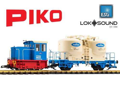Piko 38517 Diesellok GE25-Ton Soda digital mit ESU-Sound + 37798 Zementsilowagen | Condition: Neu