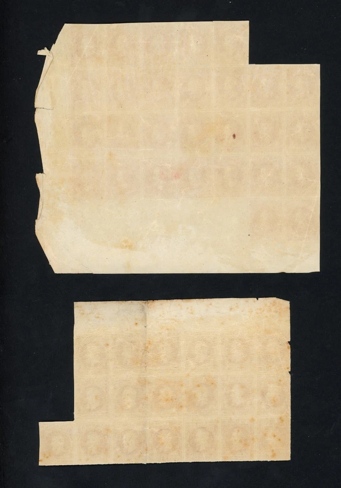 Estampillas de Rumania 1864 Príncipe Carol I 20 para clásicos no emitidos escasos negros 28 y 19 Foto 2 de 2