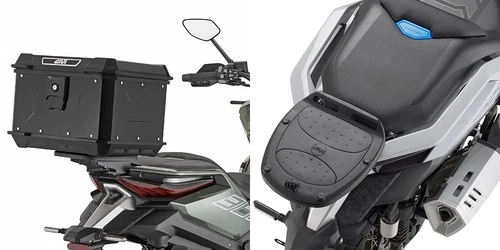 Givi Monolock 44 lt aluminum case and luggage rack for Zontes 368 G 2025 2026