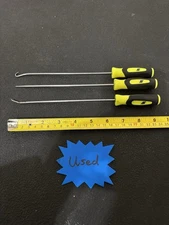 snap-on tools mini long pick 3pc hook awl pick hi-viz soft grip