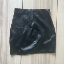 Better Be Black Faux Leather Pencil Skirt size S