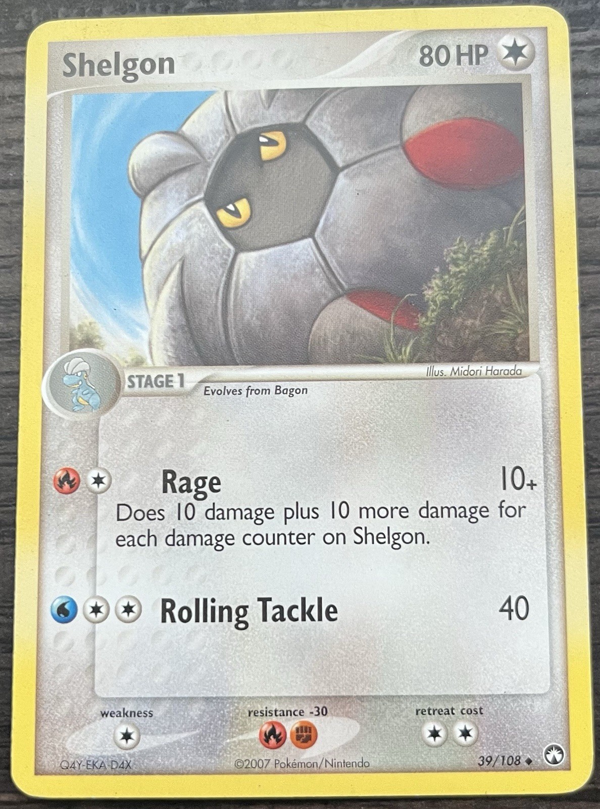 Shelgon 39/108 Pokemon TCG EX Power Keepers Uncommon Lightly Played LP