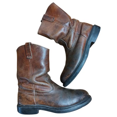 Vtg Red Wing PECOS Mens Brown Leather Work Western Boots USA  display picture 2