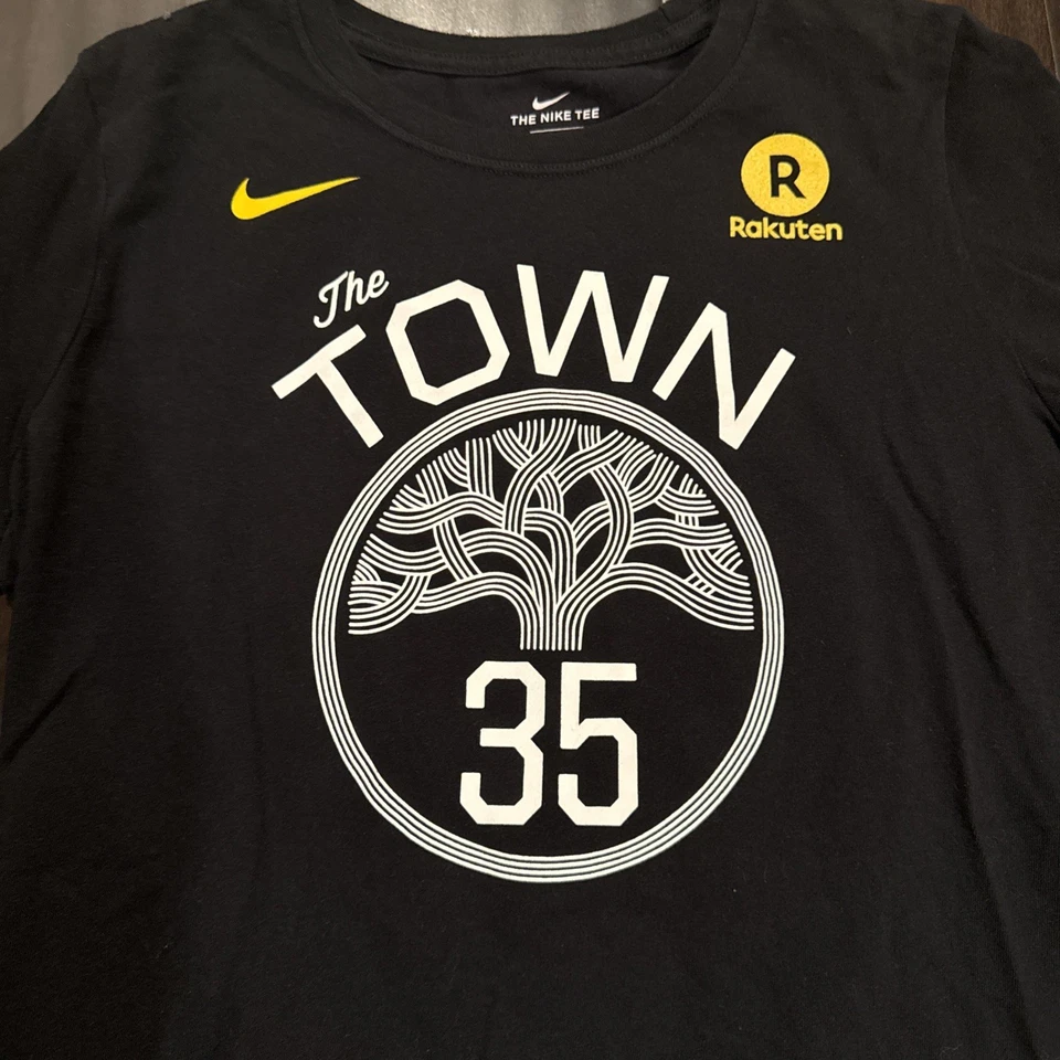 Camisa Golden State Warriors para mujer mediana negra Nike Dri-Fit The Town Durant Foto 2 de 4