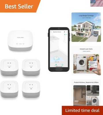 #ad #ad LoRa Water Leak Starter Kit: Hub 4 Sensors 105 dB Siren App Integration $129.99