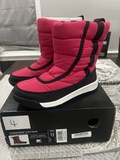 NEW Sorel Whitney II Puffy Mid Winter Boots Sz 12 Pink/Black Children s