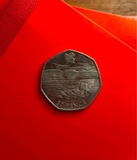 Olympic aquatic 50p coin 2011 swimming Error lines across face gap filler rare - Available on eBay