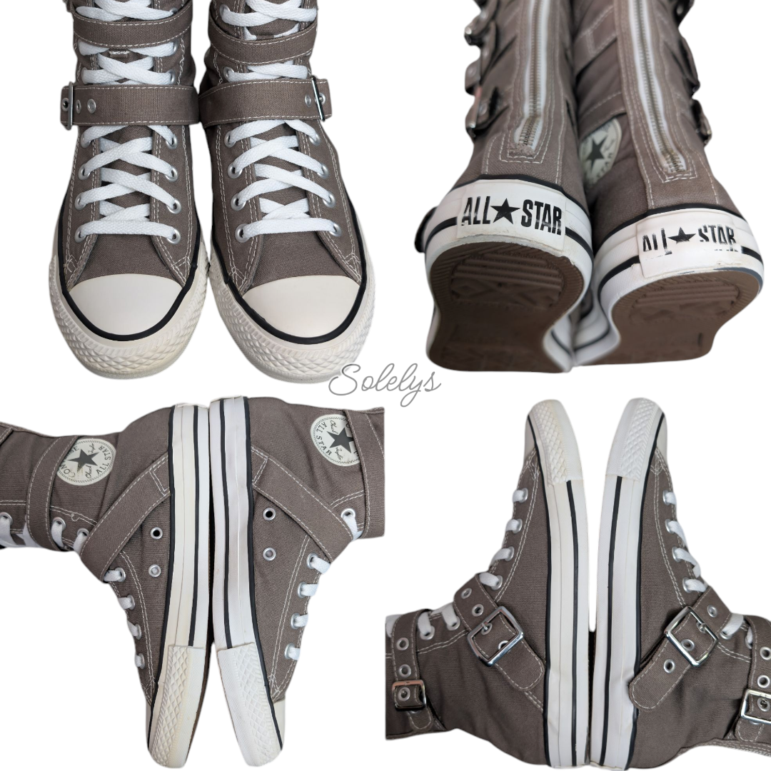 げんかめ　7脚　HI Converse 2012 XXHI 7 Multi Strap Buckle Lace Up Knee High